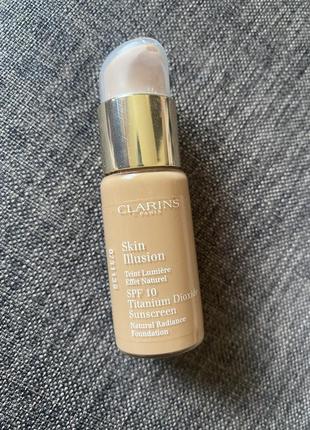 Тональный крем придающий сияние кожи clarins skin illusion spf 10 тестер №  1141 фото