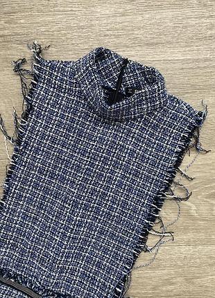 Стильное твидовое платье сарафан на рубашку shein 38/m