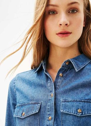 Джинсова сорочка bershka
