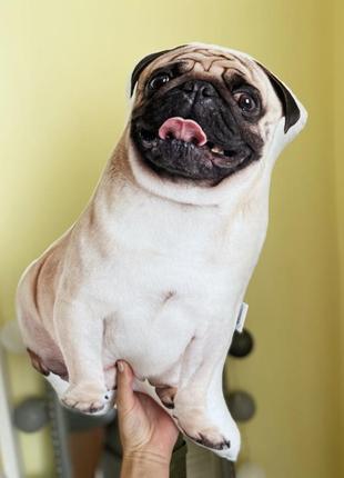 Подушка мопс игрушка, бульдог подушка, подушка по фотографии собаки