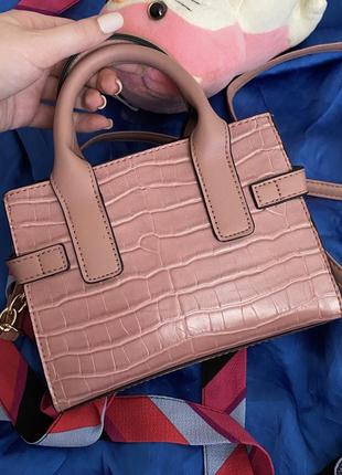 Сумка, небольшая сумка, мани сумка, розовая, через плечо7 фото