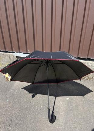 Зонтик трость детский зонт розовый однотонный8 фото