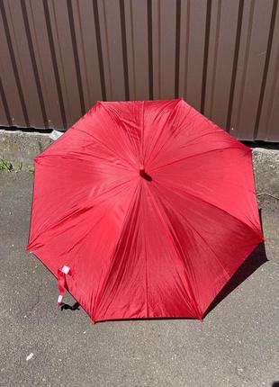 Зонтик трость детский зонт розовый однотонный7 фото