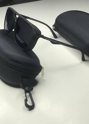 Универсальные антибликовые мужские солнцезащитные очки porsche design полароид polarized водительские черный2 фото