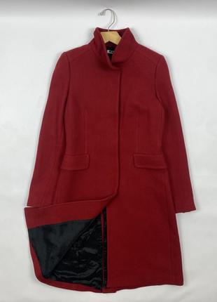 Оригинальное женское пальто jil sander wool red warm long coat