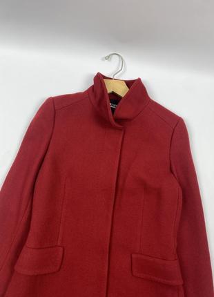 Оригинальное женское пальто jil sander wool red warm long coat4 фото