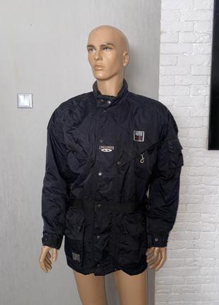 Мотокуртка байкерская куртка защитная демисезонная куртка с протекторами для езды на мотоцикле motoline challenger ax, l