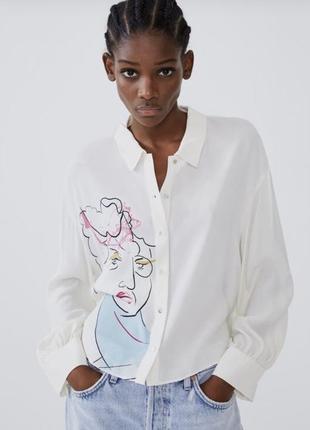 Женская рубашка блуза zara1 фото