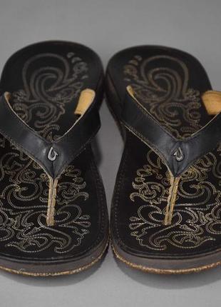 Olukai paniolo вьетнамки шлепанцы сандалии кожаные. оригинал. 40-41 р./27 см.