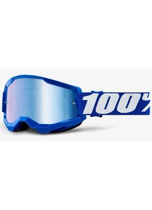 Окуляри 100% strata 2 goggle blue - mirror blue lens, mirror lens (50028-00002), mirror lens