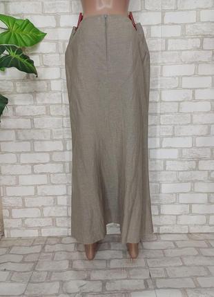 Нова довга спідниця в підлогу/довга спідниця годе на 55%лін і 45%віскоза, розмір л-ка2 фото