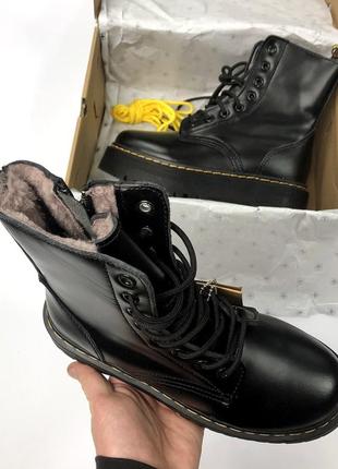 Шикарные женские ботинки dr martens jadon на платформе /осень/зима/весна😍5 фото