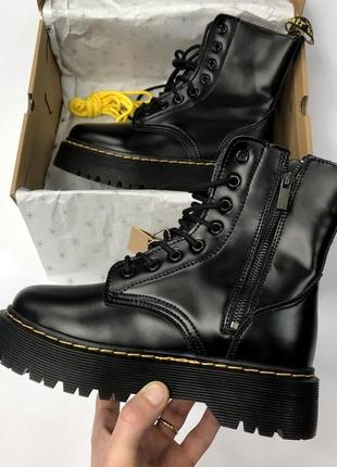 Шикарные женские ботинки dr martens jadon на платформе /осень/зима/весна😍6 фото