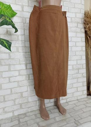 Новая длинная юбка карандаш/юбка в пол материал под замш в цвете беж, размер 3хл3 фото