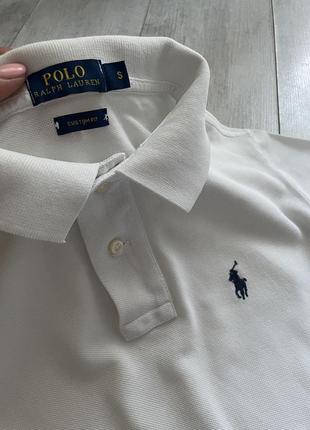 Футболка polo ralph lauren оригинал поло белый custom fit белый7 фото