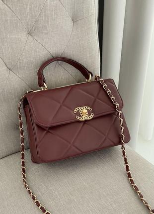 👜 chanel classic burgundy