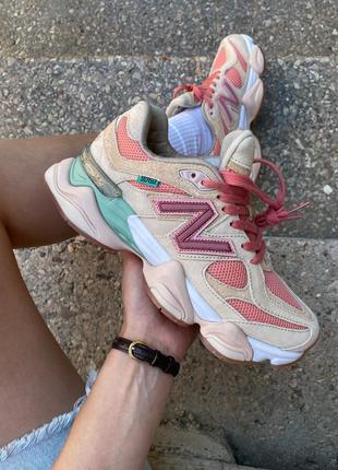 Женские кроссовки new balance 9060 x joe freshgoods penny cookie pink