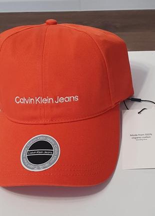 Кепка calvin klein  оранжева