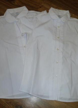 Marks &amp; Spencer новая белая школьная блузка на 9-10 лет на девочку