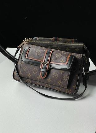 👜 louis vuitton diane brown/black5 фото