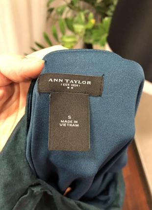 Блузка футболка изумрудного цвета с-m ann taylor3 фото