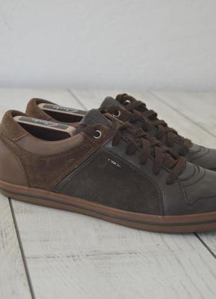 Geox raspira мужские кожаные кроссовки коричневого цвета оригинал 46 размер