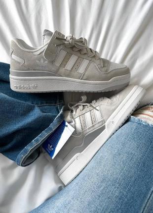 Мужские кроссовки adidas forum low light grey v2 / smb
