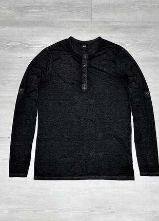 H&m фирменный тонкий мужской лонгслив реглан пуловер2 фото