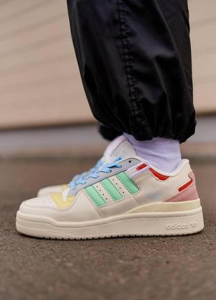 Жіночі кросівки adidas forum low multicolor / smb