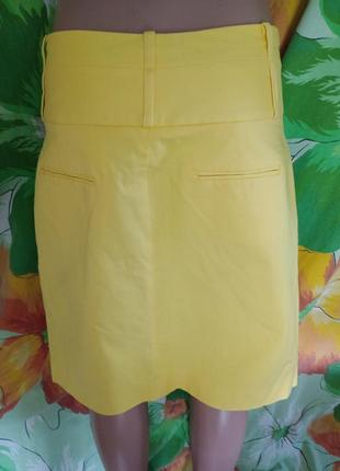 Zara woman оригинал spain юбка с карманами брендовая лимонного  🍋 цвета8 фото
