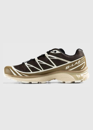 Мужские кроссовки salomon xt-6 kangaro brown beige.