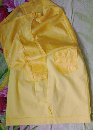 Zara woman оригинал spain юбка с карманами брендовая лимонного  🍋 цвета9 фото