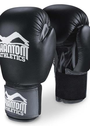 Боксерські рукавиці phantom ultra black 14 унцій (капа в подарунок)1 фото