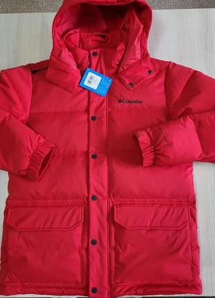 Пуховик куртка зимова чоловіча columbia rockfall down jacket5 фото