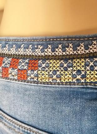 Джинсова спідниця з вишивкою zac & zoe jeans ✅1+1=35 фото