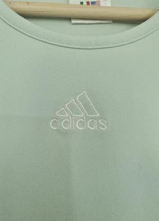 Футболка топ в обтяжку adidas винтаж с лого в пастельных цветах bbl y2k baby tee6 фото