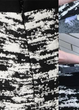 Красивая мини-юбка,трикотажная ткань(без подкладки)черно-белый принт,бренд- guess оригинал8 фото