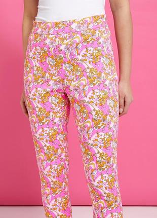Женские яркие элегантные классические розовые барби брюки, летние брюки1 фото