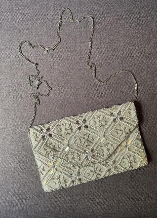 Клатч сумка з камінцями і бісером accessorize ❗️нюанси