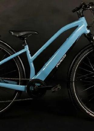 Велосипед вживаний 28" specialized turbo vado e-bike (s) блакитний, s (150-165 см)