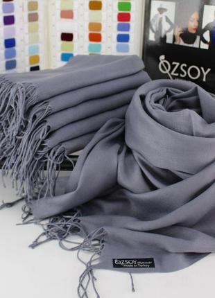 Шарф -палантин ozsoy"луиза "цвет: серый графит1 фото