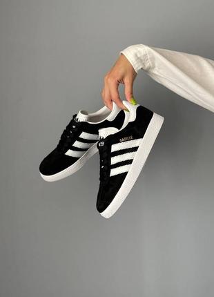 Кеды adidas gazelle white/black. унисекс4 фото