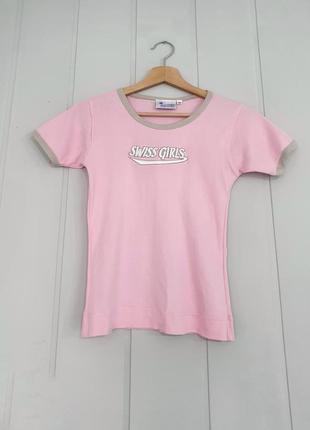 Футболка swiss girls пастельно розовая y2k barbie с вышивкой baby tee5 фото