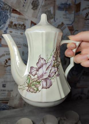 Порцеляновий вінтажний чайний сервіз на 6 персон