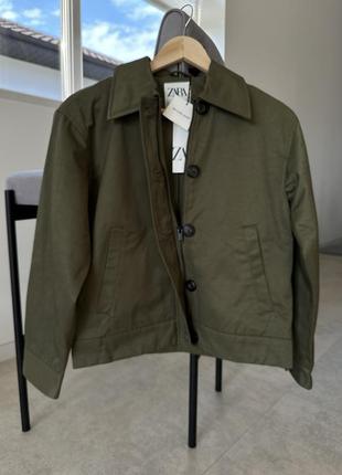 Куртка коротка zara хакі xs