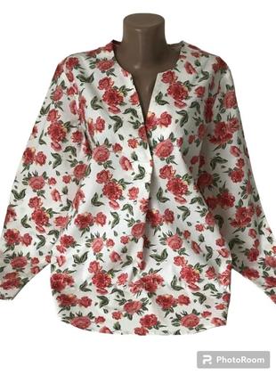 Сказочная ❤️натуральная  блузка ‼️jacqueline de yong  в цветочный принт