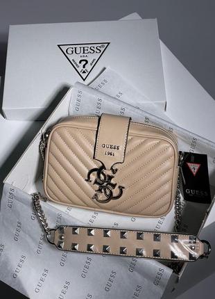 Сумка guess penelope beige7 фото