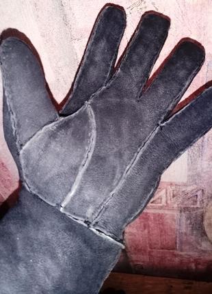 Зимние перчатки из дубленой кожи isle