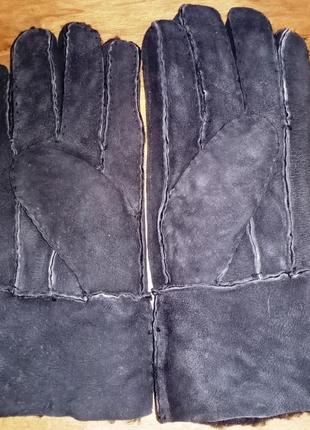 Зимние перчатки из дубленой кожи isle