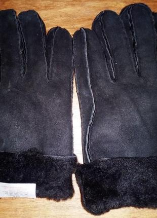 Зимние перчатки из дубленой кожи isle